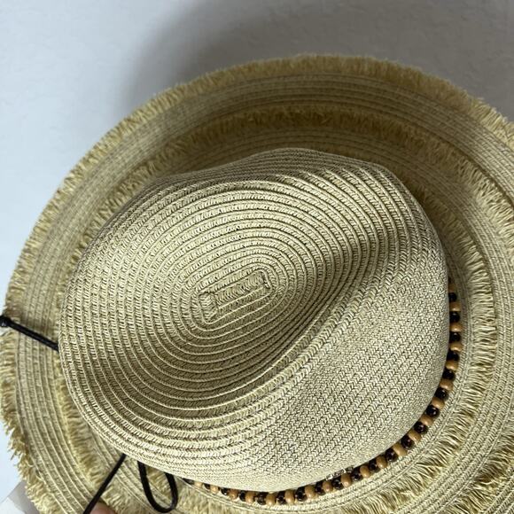 Cappelli Straw Sun Hat new Sewn Braid paper hat, 22-1/2" circumference, NWT. - Picture 6 of 8